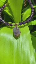 Load and play video in Gallery viewer, Amethyst &amp; Clear Quartz Choker
